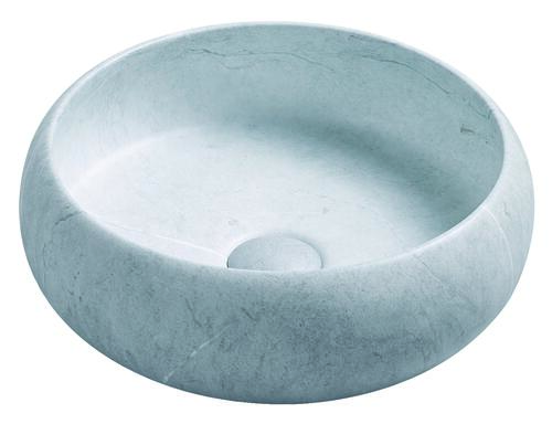 Vasque ronde à poser SORA en céramique Ø36 x h.12 cm - Béton